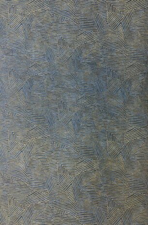 Casamance Nature Précieuse - Textures (Met Gratis Lijm*) 76543874 - Blauw / Metallic Goud