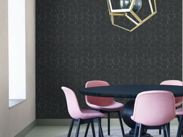 BN Wallcoverings Dimensions 219603 - Zwart