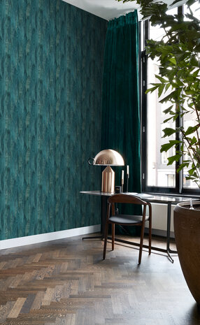 Origin Wallcoverings Identity (Met Gratis Lijm!) 347368 - Blauw / Groen