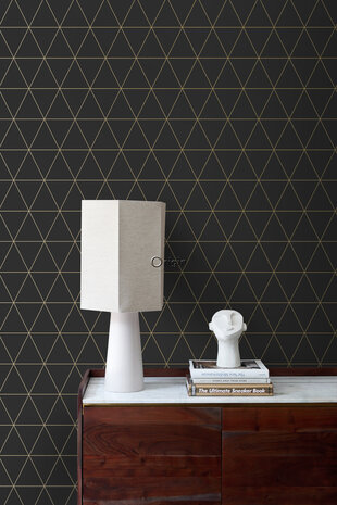 Origin Wallcoverings City Chic (Met Gratis Lijm!) 347684 - Zwart / Goud