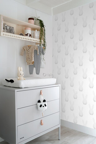 Origin Wallcoverings Hide & Seek (Met Gratis Lijm!) 347491 - Wit / Grijs