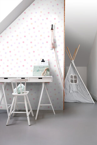 Origin Wallcoverings Hide & Seek (Met Gratis Lijm!) 347507 - Wit / Roze / Paars