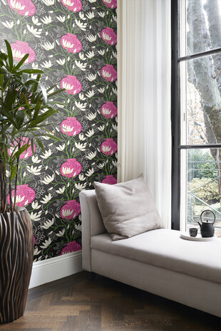 Origin Wallcoverings Mariska Meijers (Met Gratis Lijm!) 346927 - Zwart / Roze