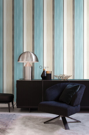 Origin Wallcoverings Mariska Meijers (Met Gratis Lijm!) 346929 - Blauw / Groen / Beige