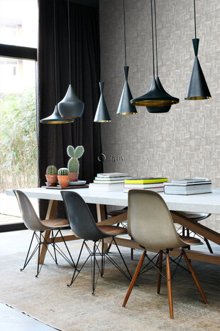 Origin Wallcoverings Matières (Met Gratis Lijm!) 347518 - Grijs