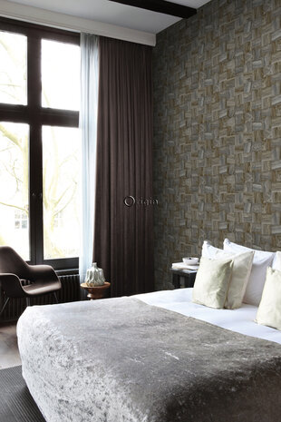 Origin Wallcoverings Matières (Met Gratis Lijm!) 347519 - Bruin