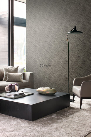 Origin Wallcoverings Matières (Met Gratis Lijm!) 337244 - Bruin