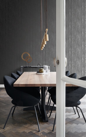 Origin Wallcoverings Matières (Met Gratis Lijm!) 347558 - Zwart