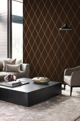 Origin Wallcoverings Metropolitan (Met Gratis Lijm!) 345717 - Geel / Bruin