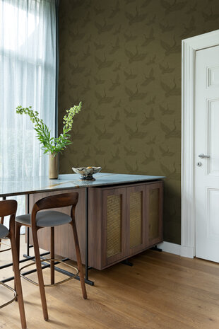 Origin Wallcoverings Natural Fabrics (Met Gratis Lijm!) 347758 - Geel