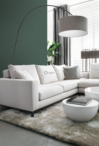 Origin Wallcoverings Natural Fabrics (Met Gratis Lijm!) 347636 - Groen