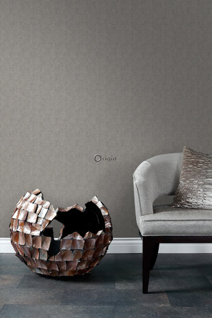 Origin Wallcoverings Natural Fabrics (Met Gratis Lijm!) 347665 - Grijs