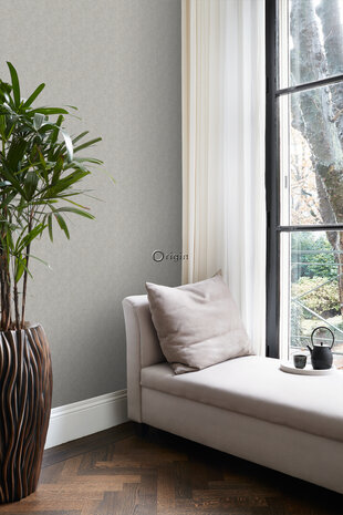 Origin Wallcoverings Natural Fabrics (Met Gratis Lijm!) 347666 - Grijs