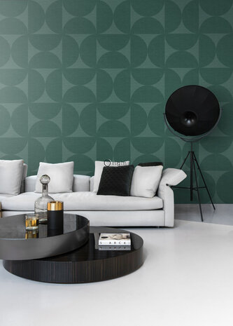 Origin Wallcoverings Natural Fabrics (Met Gratis Lijm!) 357225 - Groen