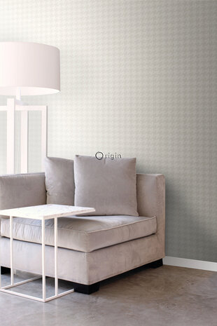 Origin Wallcoverings Upstairs Downstairs (Met Gratis Lijm!) 346842 - zilver / Wit / Grijs