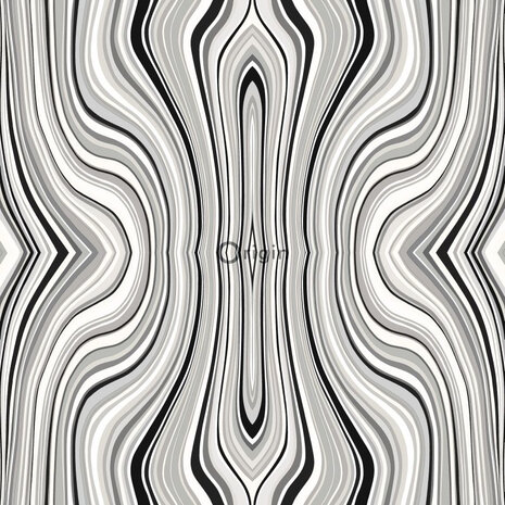 Origin Wallcoverings Urban Funky (Met Gratis Lijm!) 347230 - Zwart / Wit