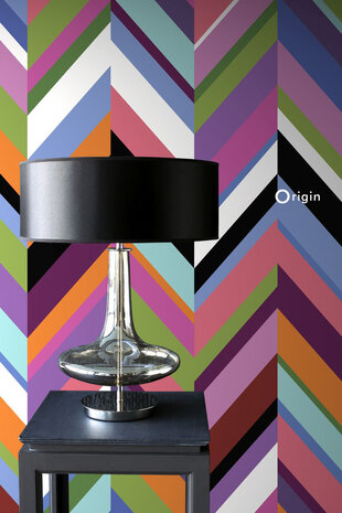 Origin Wallcoverings Urban Funky (Met Gratis Lijm!) 357205 - Roze / Oranje / Groen