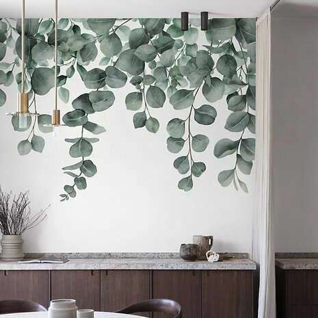 Grandeco Young Edition Nature A70501 Mirte Trailing Eucalyptus Leaves Behang