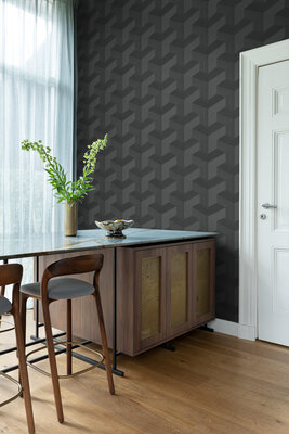 Origin Wallcoverings 3D Reflections (Met Gratis Lijm!) 347952 - Zwart