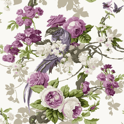 Origin Wallcoverings Bloomingdale (Met Gratis Lijm!) 326152 - Paars