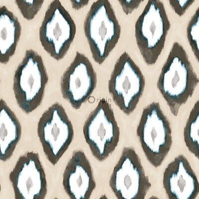 Origin Wallcoverings Mariska Meijers (Met Gratis Lijm!) 346915 - Blauw / Groen / Beige