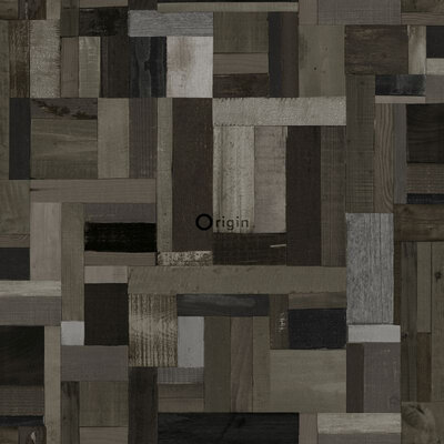 Origin Wallcoverings Matières (Met Gratis Lijm!) 337222 - Zwart