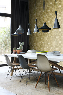 Origin Wallcoverings Matières (Met Gratis Lijm!) 337247 - Geel