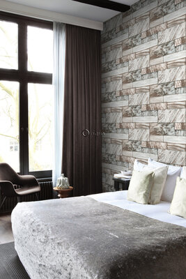 Origin Wallcoverings Matières (Met Gratis Lijm!) 337255 - Bruin