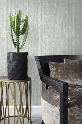 Origin Wallcoverings Matières (Met Gratis Lijm!) 347529 - Blauw / Groen