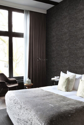 Origin Wallcoverings Matières (Met Gratis Lijm!) 347583 - Zwart