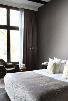 Origin Wallcoverings Matières (Met Gratis Lijm!) 347552 - Zwart / Grijs