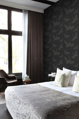 Origin Wallcoverings Natural Fabrics (Met Gratis Lijm!) 347760 - Grijs