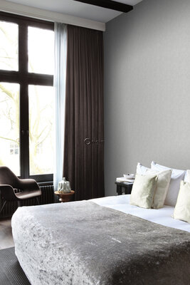 Origin Wallcoverings Natural Fabrics (Met Gratis Lijm!) 347664 - Grijs