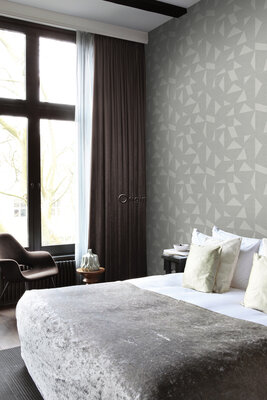 Origin Wallcoverings Natural Fabrics (Met Gratis Lijm!) 347754 - Grijs