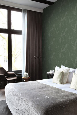 Origin Wallcoverings Natural Fabrics (Met Gratis Lijm!) 347762 - Groen