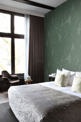 Origin Wallcoverings Natural Fabrics (Met Gratis Lijm!) 357228 - Groen