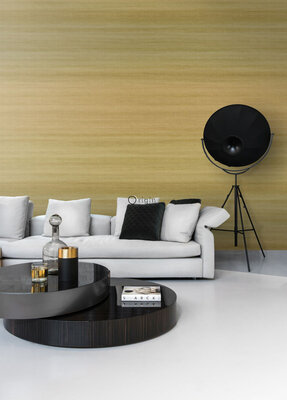 Origin Wallcoverings Natural Fabrics (Met Gratis Lijm!) 357230 - Geel