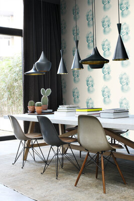 Origin Wallcoverings Park Avenue (Met Gratis Lijm!) 326349 - Wit / Blauw / Groen