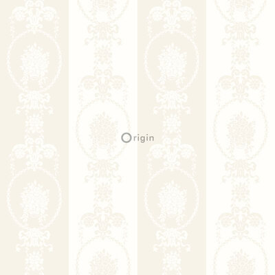 Origin Wallcoverings Upstairs Downstairs (Met Gratis Lijm!) 346829 - zilver / Wit / Grijs