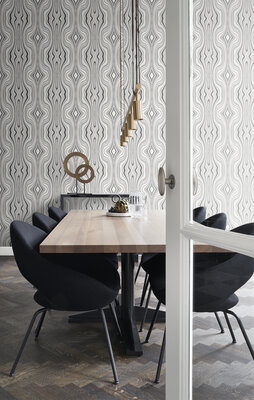 Origin Wallcoverings Urban Funky (Met Gratis Lijm!) 347230 - Zwart / Wit