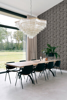 Origin Wallcoverings Wunderkammer (Met Gratis Lijm!) 347440 - Zwart / Grijs