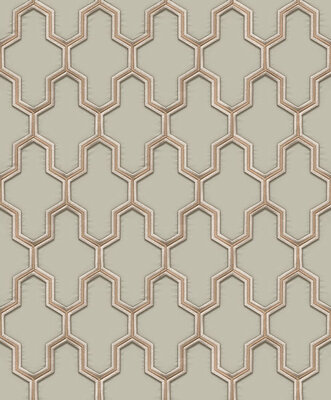 Dutch Wallcoverings Wall Fabric geometric green  WF121023