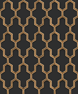 Dutch Wallcoverings Wall Fabric geometric black  WF121025