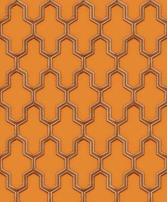 Dutch Wallcoverings Wall Fabric geometric orange  WF121026