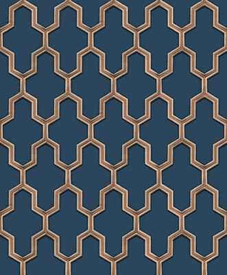 Dutch Wallcoverings Wall Fabric geometric blue  WF121027