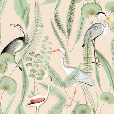 Dutch Wallcoverings Eden Flamingo / Reiger M374-03