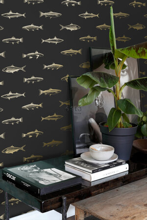 Esta Home Black & White 139124 (With a splash of gold) (*Gratis Lijm Actie) - Zwart - Goud