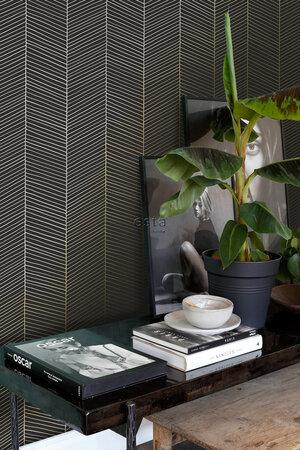 Esta Home Black & White 139136 (With a splash of gold) (*Gratis Lijm Actie) - Zwart - Goud