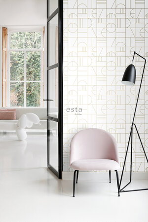 Esta Home Black & White 139141 (With a splash of gold) (*Gratis Lijm Actie) - Wit - Goud