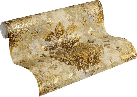 AS Creation  Baroque goud taupe vlies / Bruin / Goud